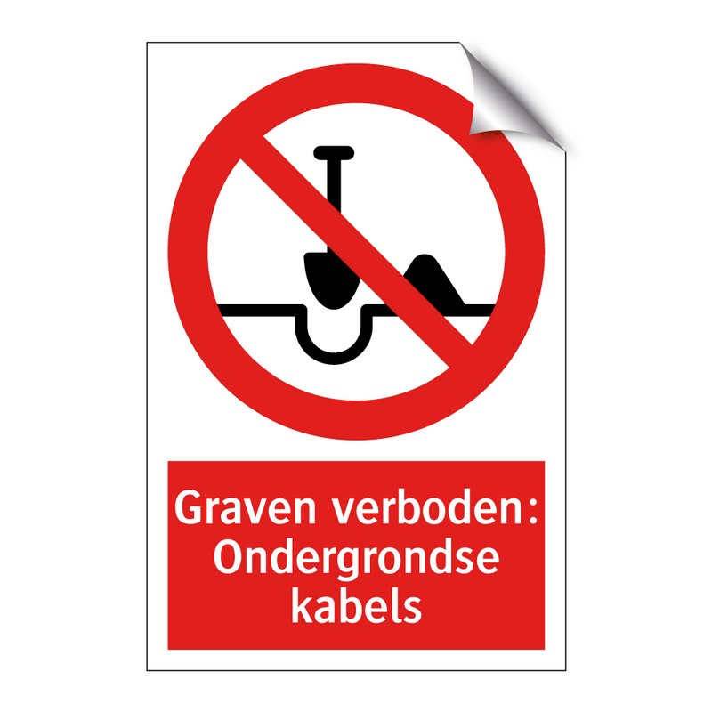 Graven verboden: Ondergrondse kabels