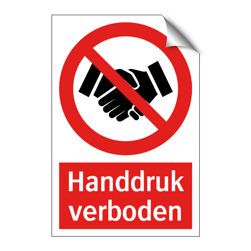 Handdruk verboden
