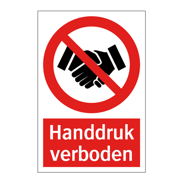 Handdruk verboden