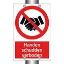 Handen schudden verboden