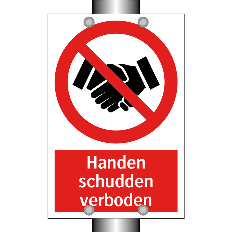 Handen schudden verboden