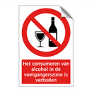 Het consumeren van alcohol in de voetgangerszone is verboden