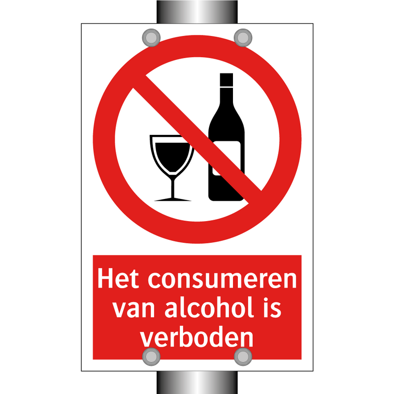 Het consumeren van alcohol is verboden