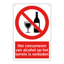 Het consumeren van alcohol op het terrein is verboden
