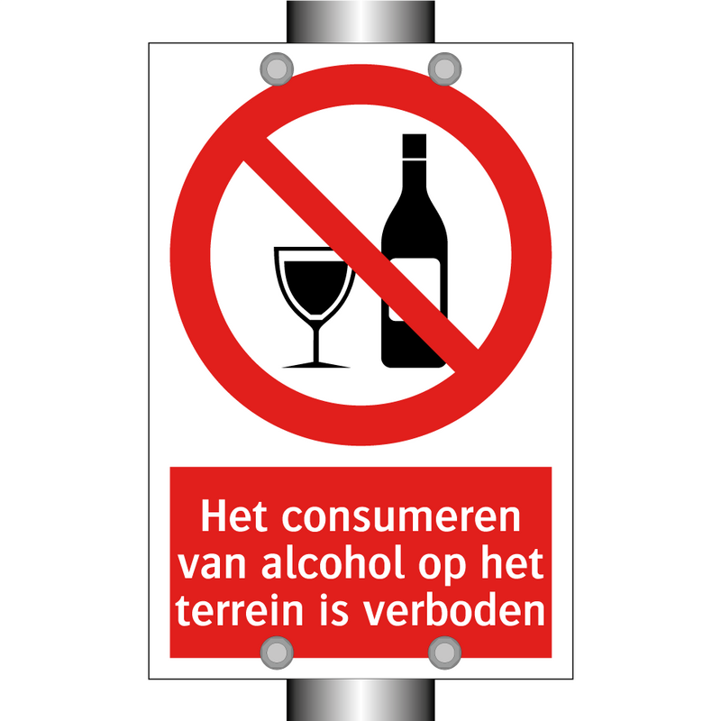 Het consumeren van alcohol op het terrein is verboden