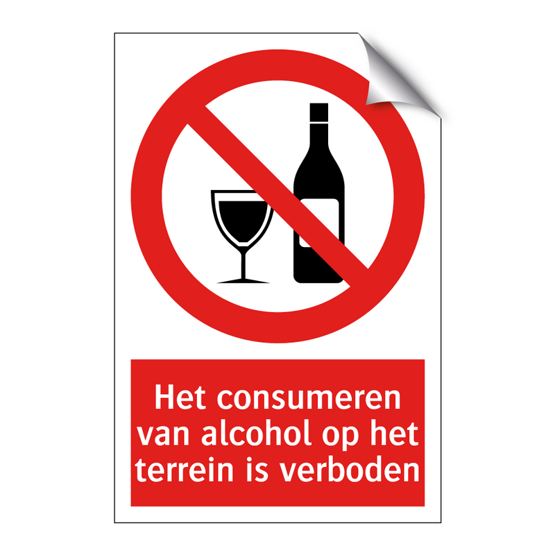 Het consumeren van alcohol op het terrein is verboden