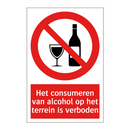 Het consumeren van alcohol op het terrein is verboden