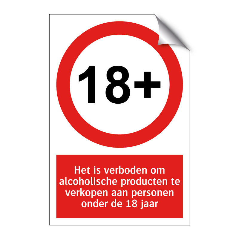 Het is verboden om alcoholische producten te verkopen aan personen onder de 18 jaar