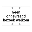 Geen ongevraagd bezoek welkom