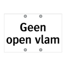 Geen open vlam