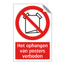 Het ophangen van posters verboden