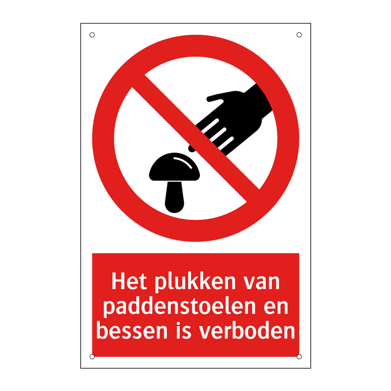 Het plukken van paddenstoelen en bessen is verboden