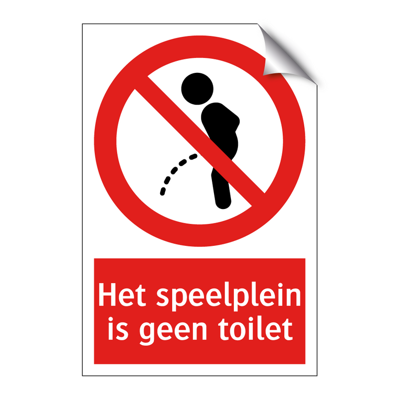 Het speelplein is geen toilet
