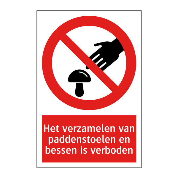 Het verzamelen van paddenstoelen en bessen is verboden