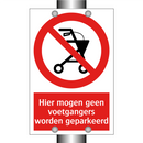 Hier mogen geen voetgangers worden geparkeerd