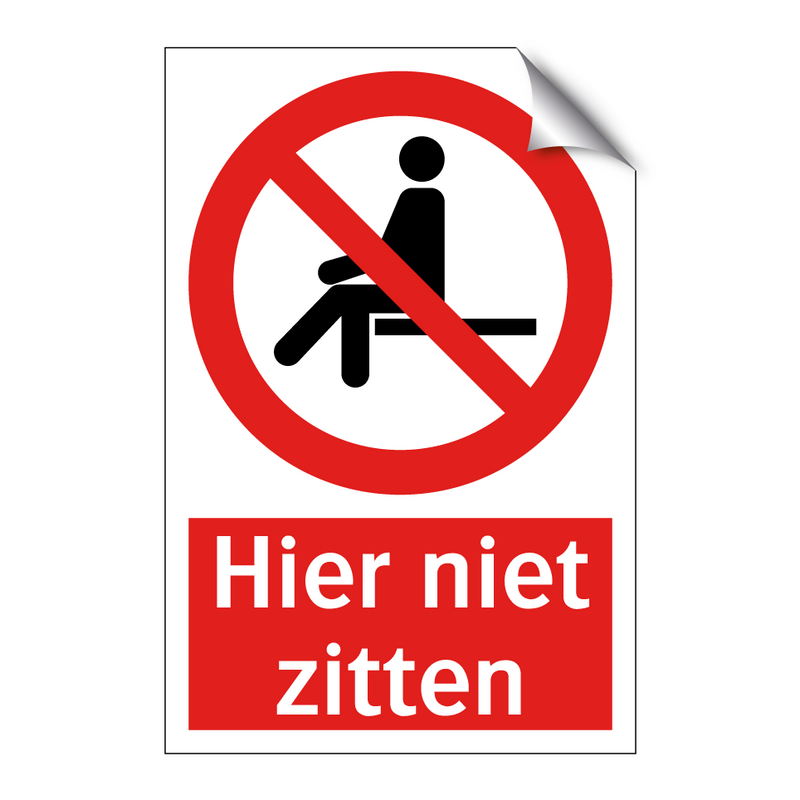 Hier niet zitten