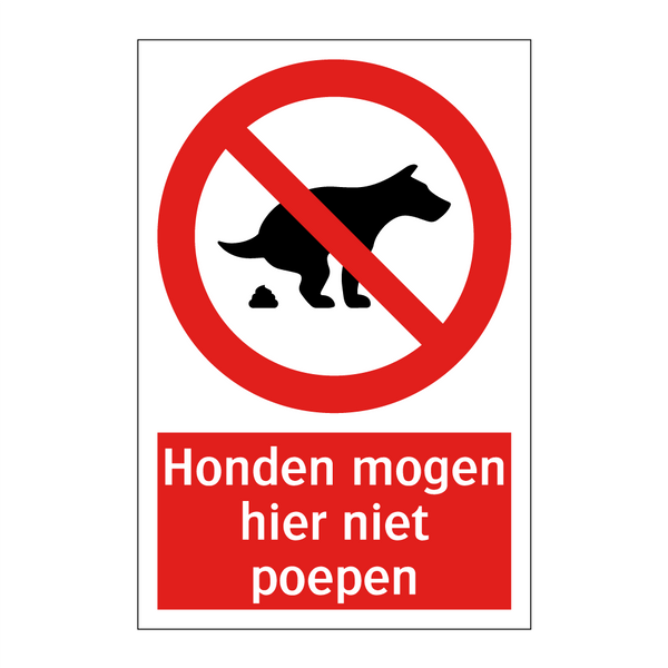 Honden mogen hier niet poepen