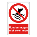 Honden mogen niet zwemmen