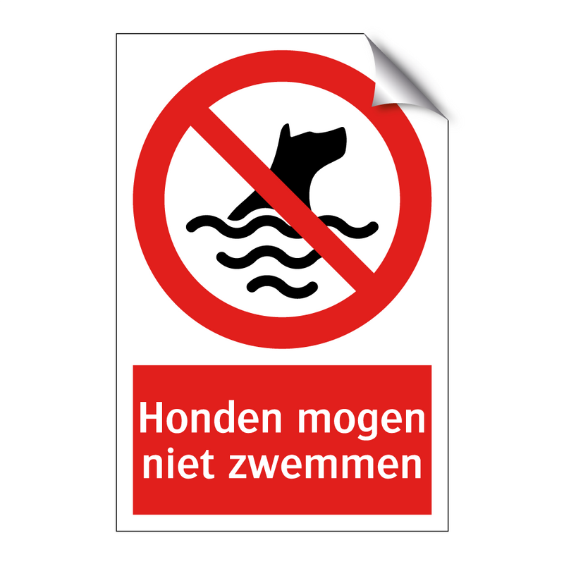 Honden mogen niet zwemmen