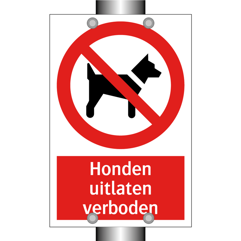 Honden uitlaten verboden