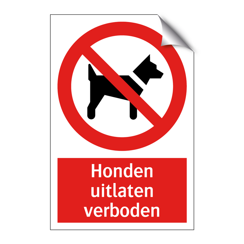 Honden uitlaten verboden