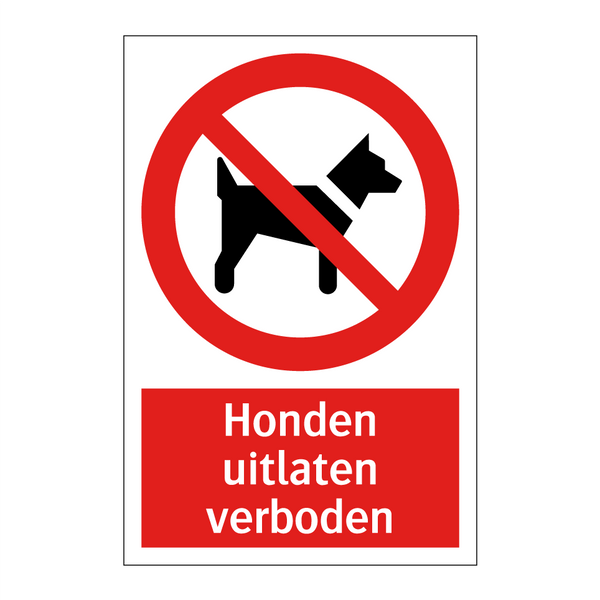 Honden uitlaten verboden