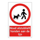 Houd alstublieft honden aan de lijn