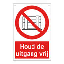 Houd de uitgang vrij