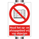 Houd het op- en afstapgebied vrij van objecten