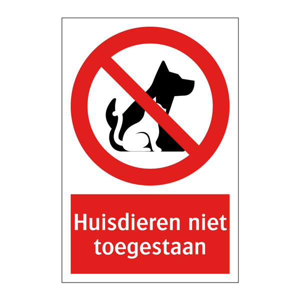 Huisdieren niet toegestaan