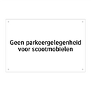 Geen parkeergelegenheid voor scootmobielen