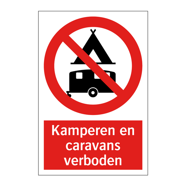 Kamperen en caravans verboden