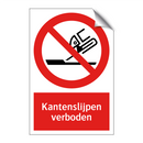 Kantenslijpen verboden