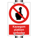 Kauwgom plakken verboden
