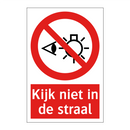 Kijk niet in de straal