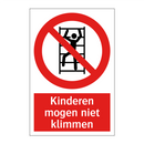 Kinderen mogen niet klimmen