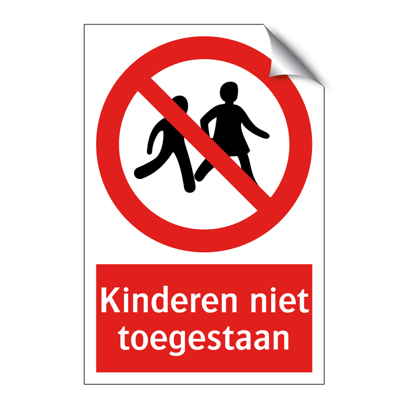Kinderen niet toegestaan