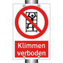 Klimmen verboden