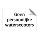 Geen persoonlijke waterscooters