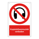 Koptelefoonmuziek verboden