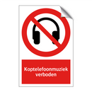 Koptelefoonmuziek verboden