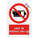 Laad de batterij niet op