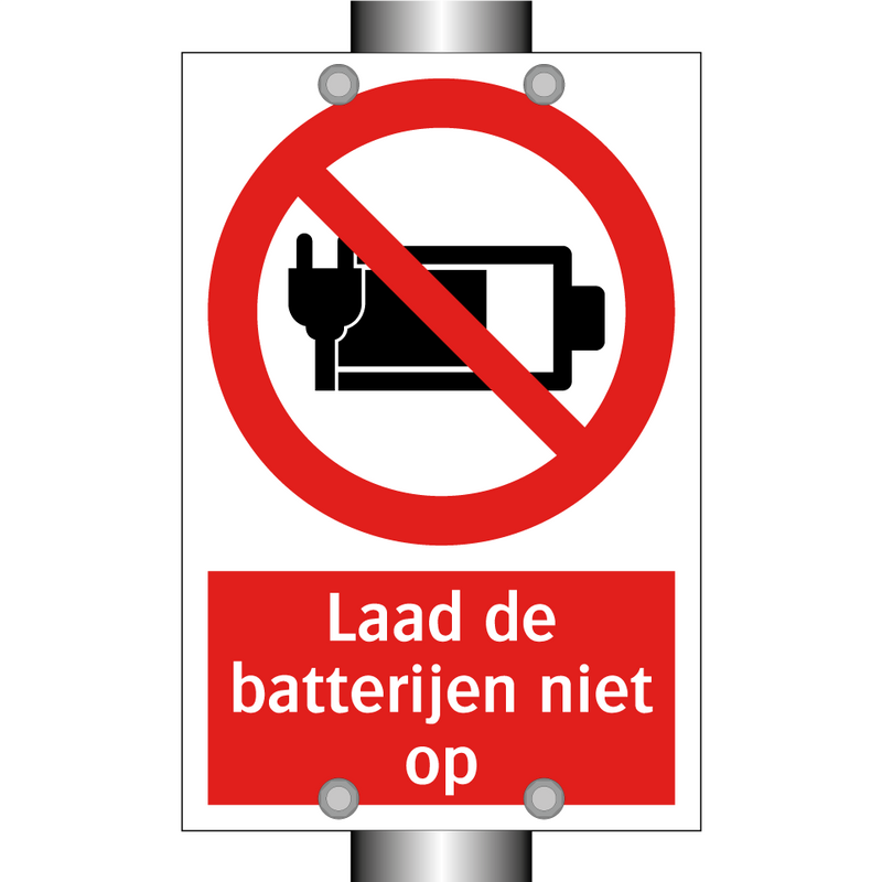 Laad de batterijen niet op