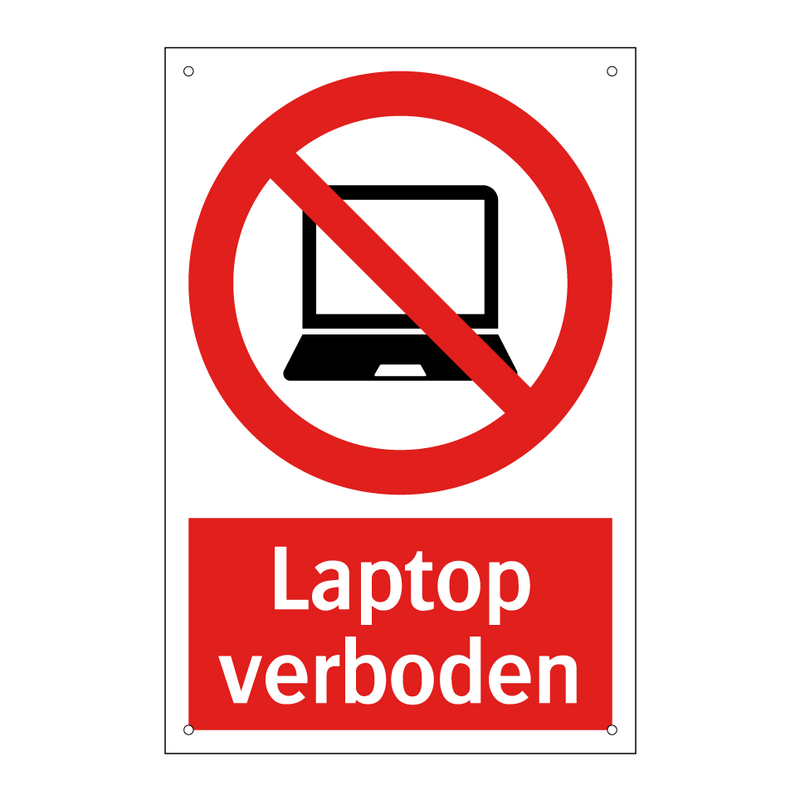 Laptop verboden