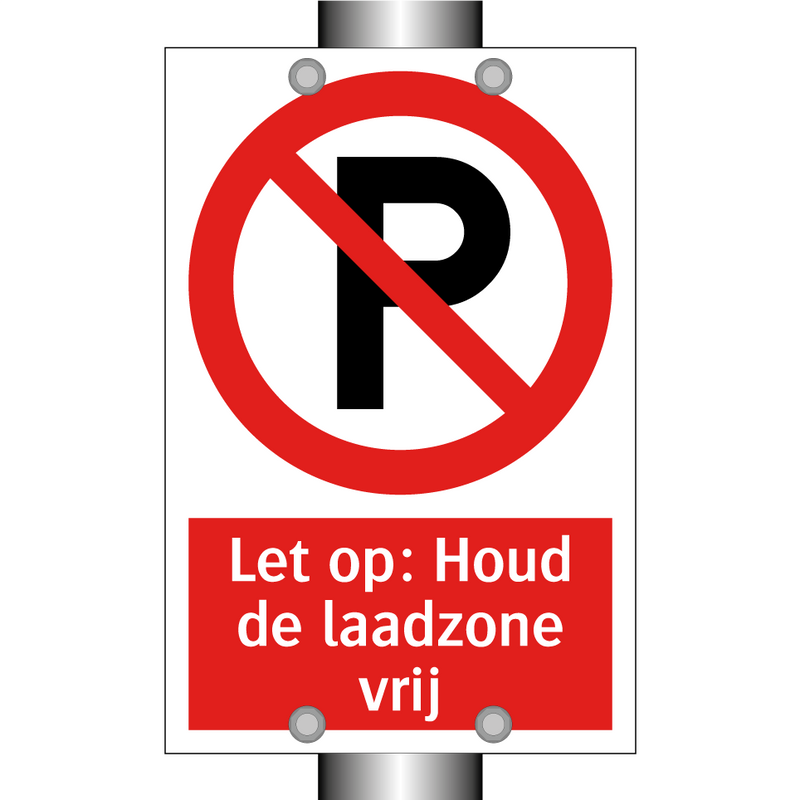 Let op: Houd de laadzone vrij