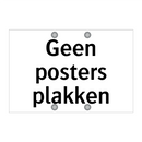 Geen posters plakken