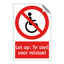 Let op: Te steil voor rolstoel