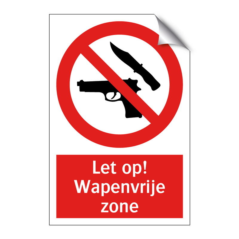 Let op! Wapenvrije zone