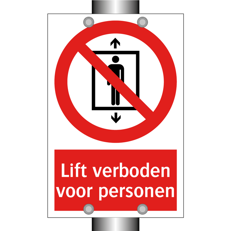 Lift verboden voor personen