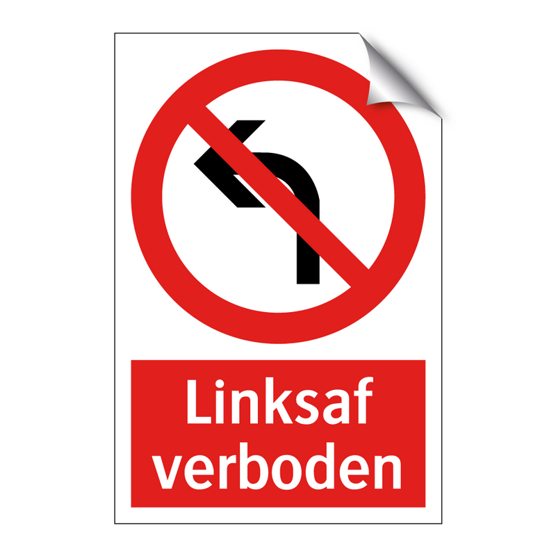 Linksaf verboden